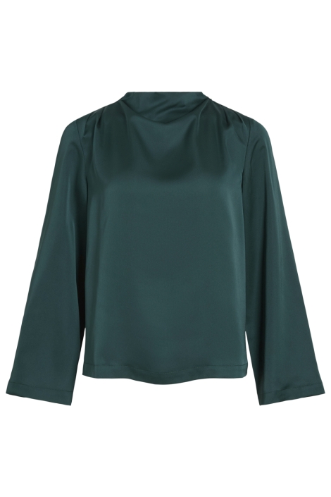Vila groene dames blouse | Vooraanzicht