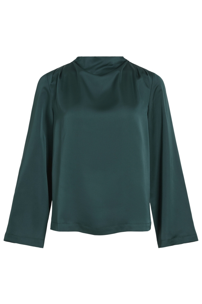 Vila groene dames blouse | Vooraanzicht
