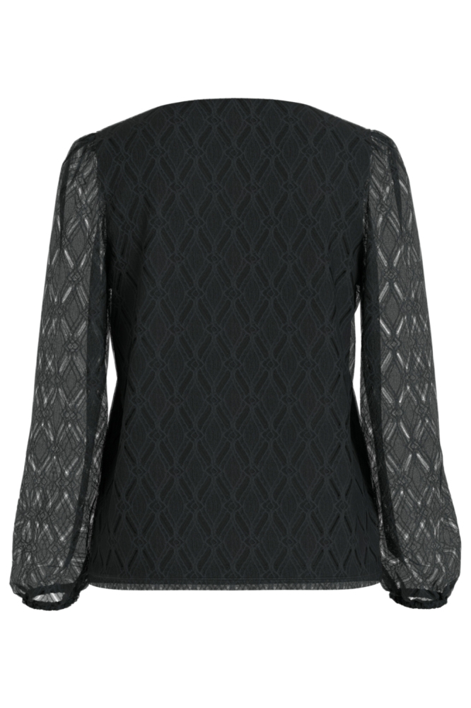 Vila zwarte dames t-shirt | Achteraanzicht