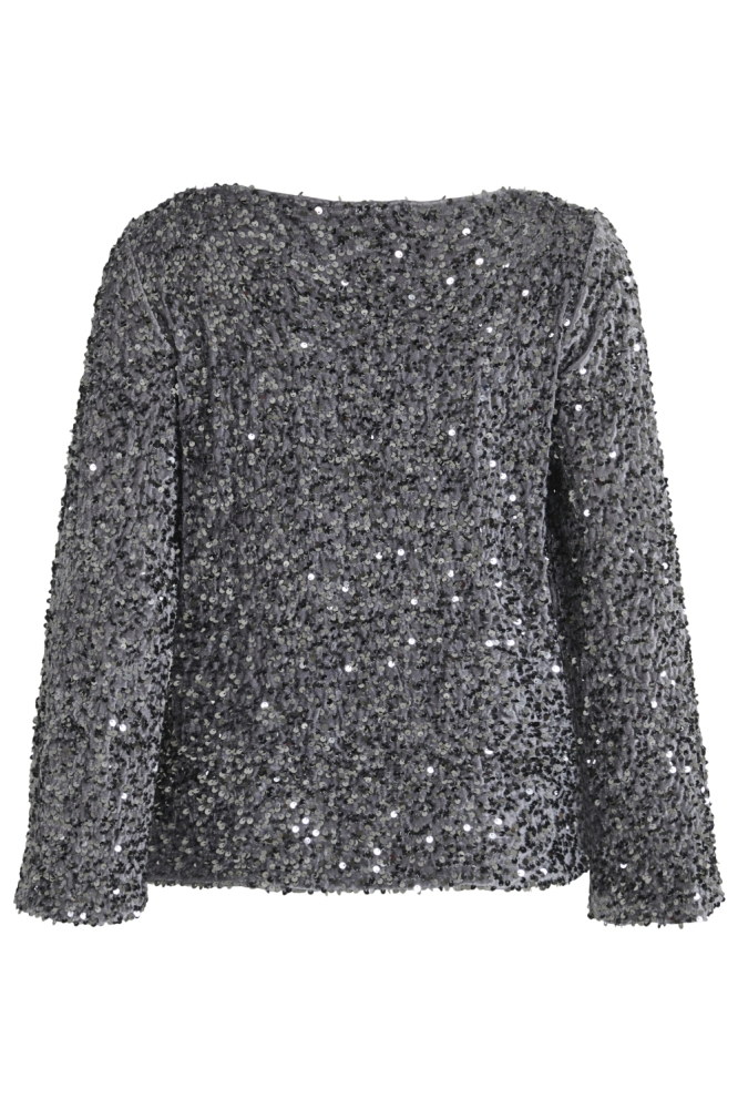 Vila grijze dames t-shirt | Achteraanzicht