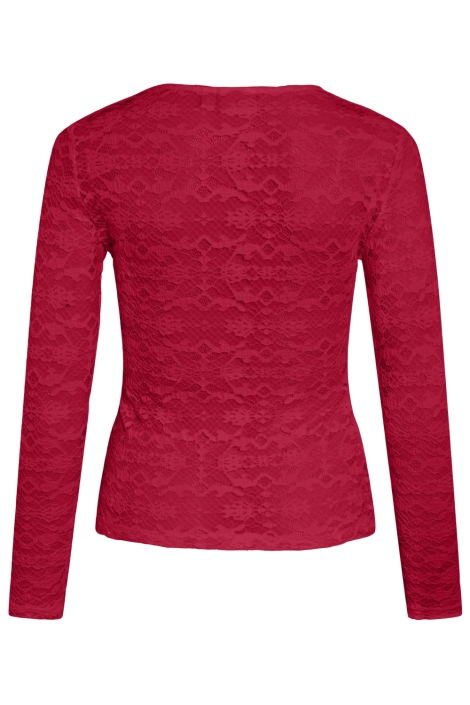 Vila rode dames t-shirt | Achteraanzicht