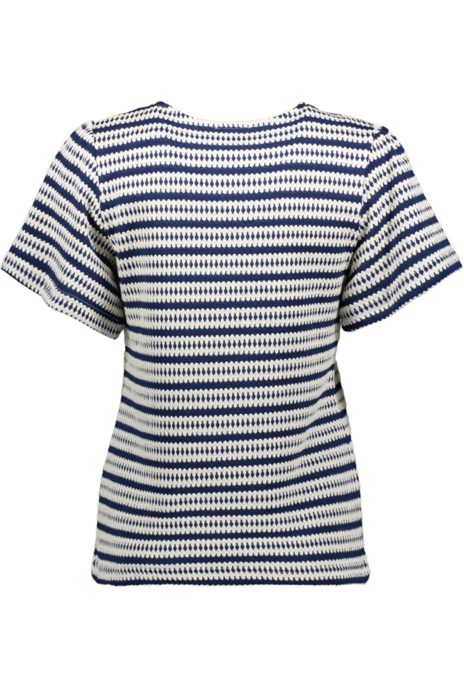 Geisha blauwe dames t-shirt | Achteraanzicht