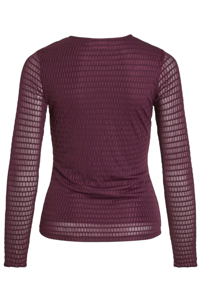 Vila bordeaux dames t-shirt | Achteraanzicht