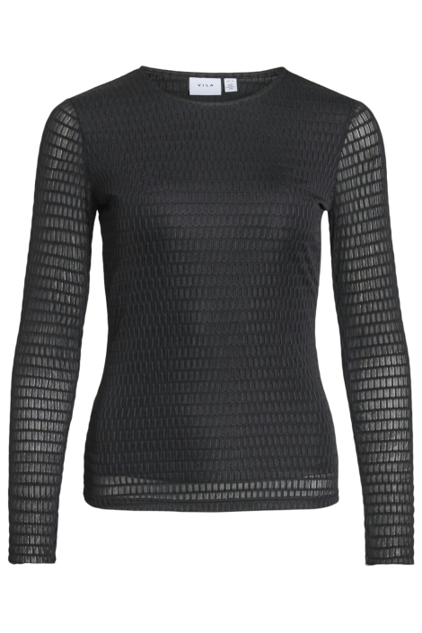 Vila zwarte dames t-shirt | Vooraanzicht