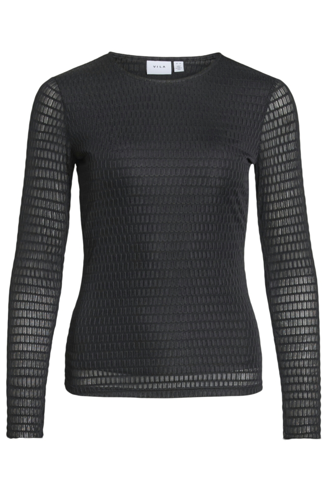 Vila zwarte dames t-shirt | Vooraanzicht