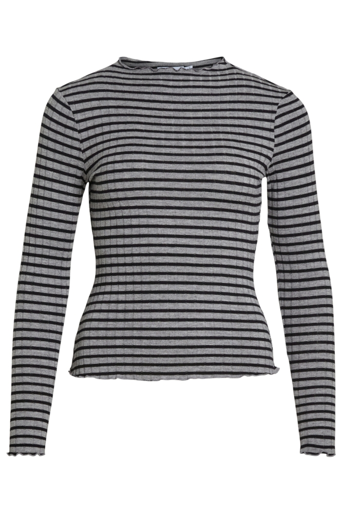 Vila grijze dames t-shirt | Vooraanzicht