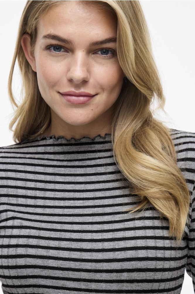 Vila grijze dames t-shirt | Close up