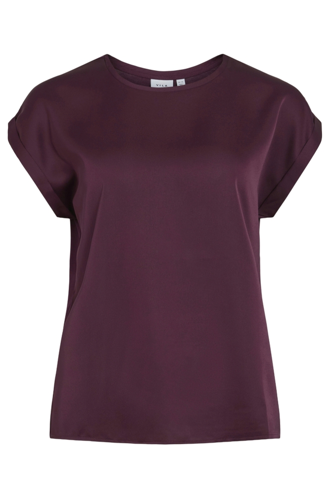 Vila bordeaux dames t-shirt | Vooraanzicht