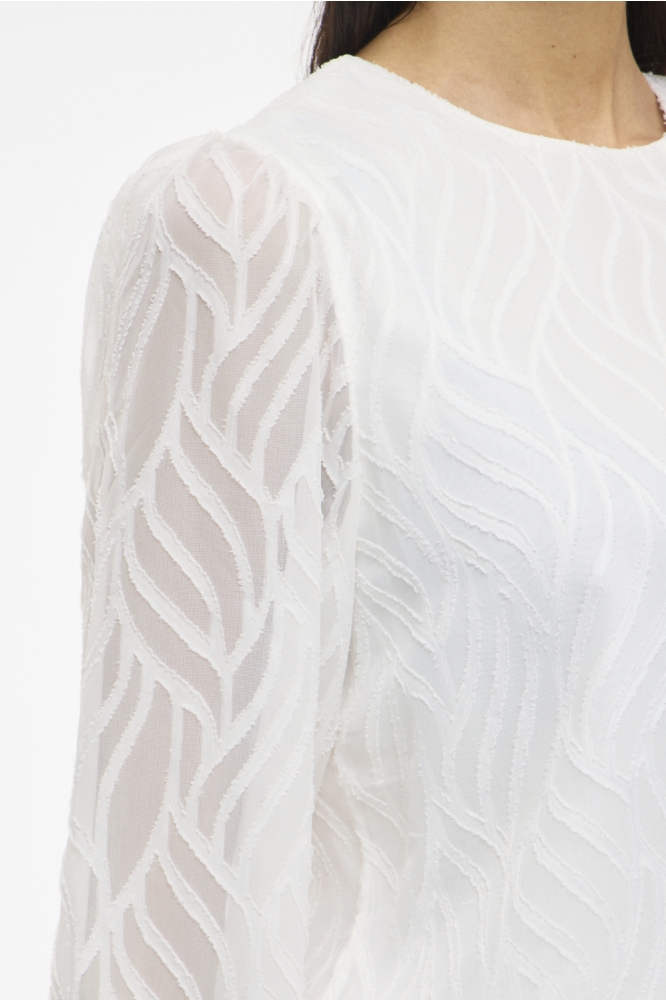 Vila witte dames t-shirt | Close up