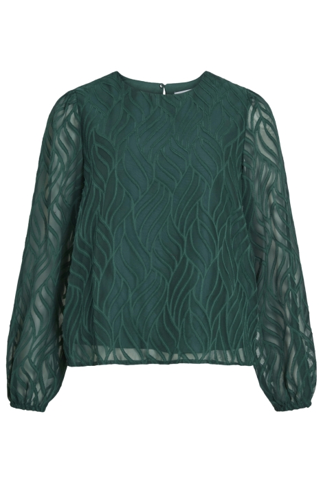 Vila groene dames blouse | Vooraanzicht