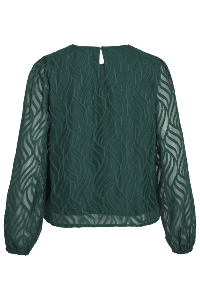 Vila groene dames blouse | Achteraanzicht