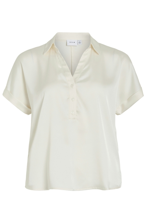 Vila witte dames t-shirt | Vooraanzicht