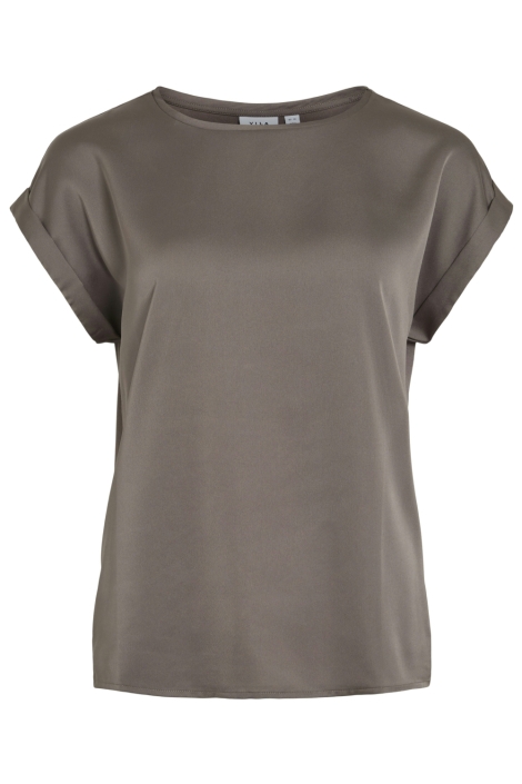 Vila bruine dames t-shirt | Vooraanzicht