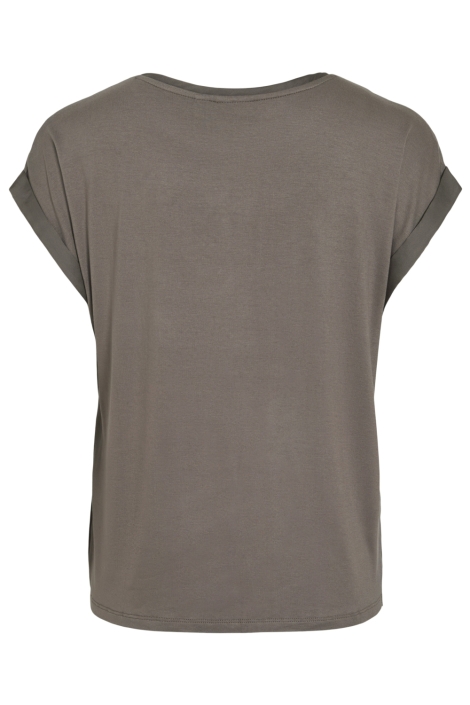 Vila bruine dames t-shirt | Achteraanzicht