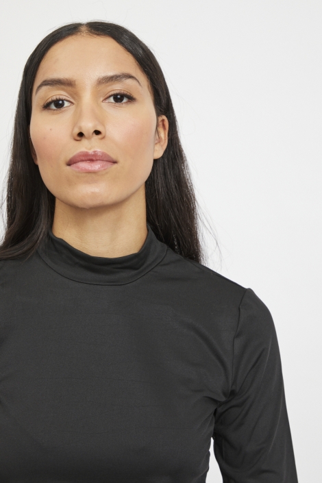 Vila zwarte dames t-shirt | Close up