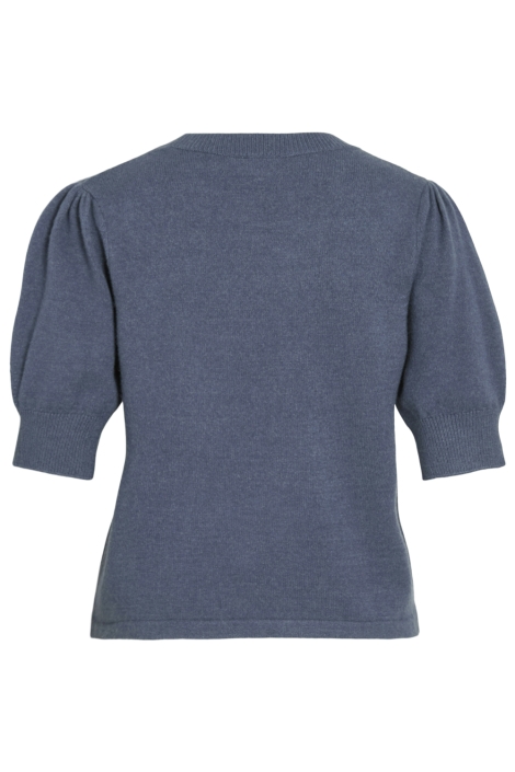 Vila blauwe dames trui | Achteraanzicht