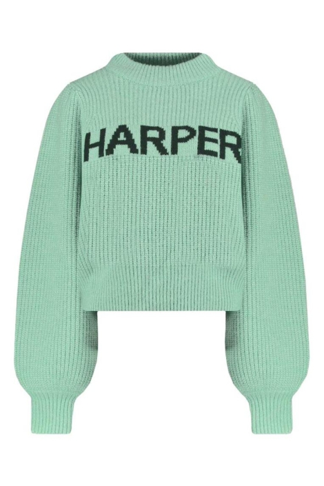 Harper & Yve groene dames trui | Vooraanzicht