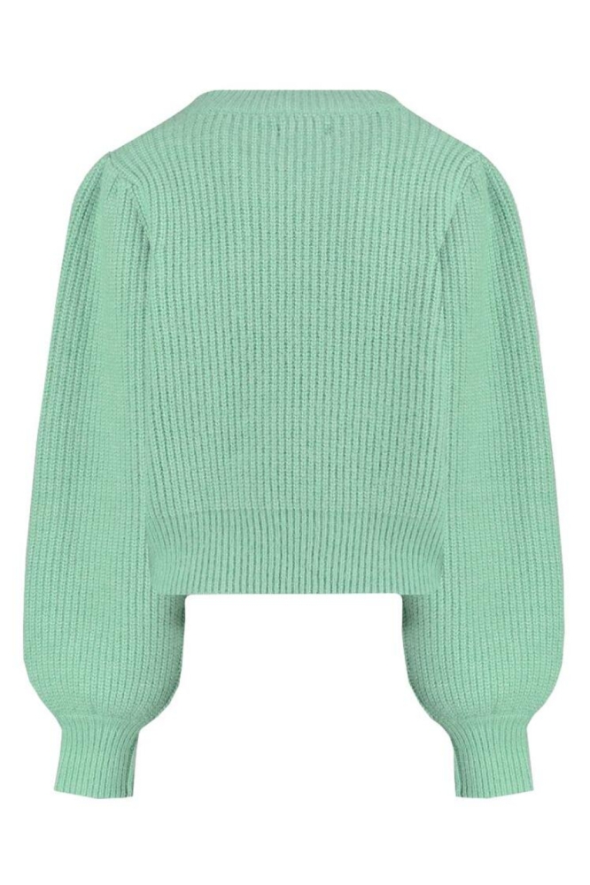 Harper & Yve groene dames trui | Achteraanzicht