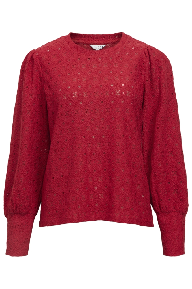 Object rode dames t-shirt | Vooraanzicht