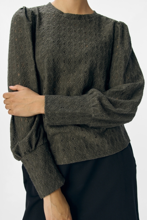 Object groene dames t-shirt | Close up