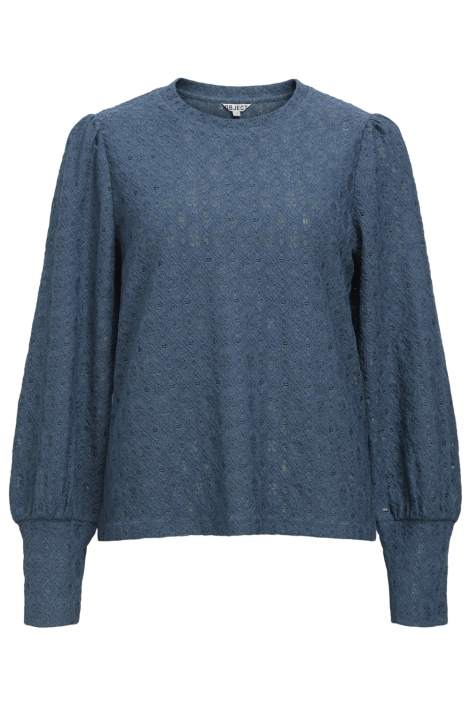 Object blauwe dames t-shirt | Vooraanzicht