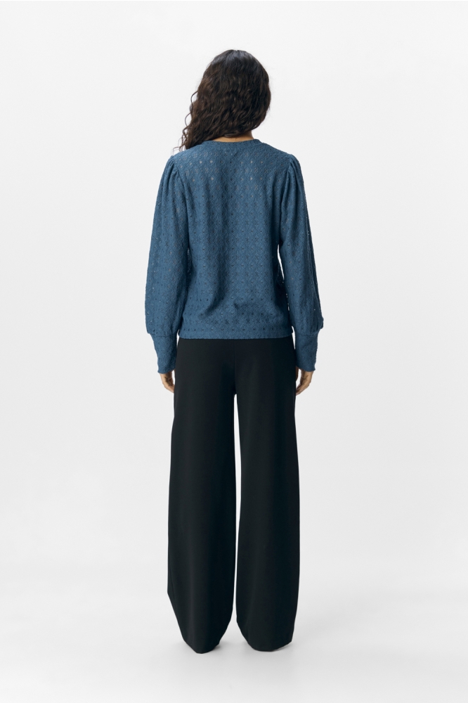 Object blauwe dames t-shirt | Model