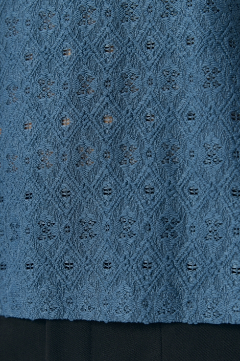 Object blauwe dames t-shirt | Close up