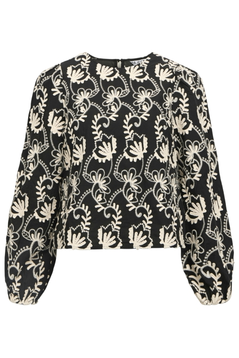 Object zwarte dames t-shirt | Vooraanzicht