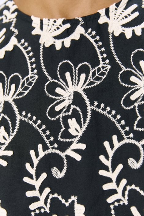 Object zwarte dames t-shirt | Close up