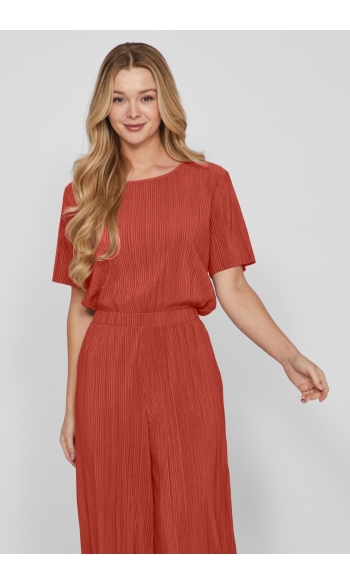 VIPLISA O-NECK S/S TOP - NOOS 14089481 Paprika