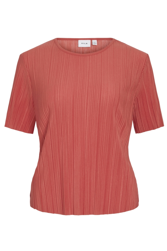 Vila oranje dames t-shirt | Vooraanzicht