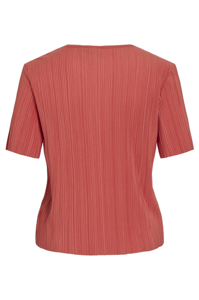 Vila oranje dames t-shirt | Achteraanzicht