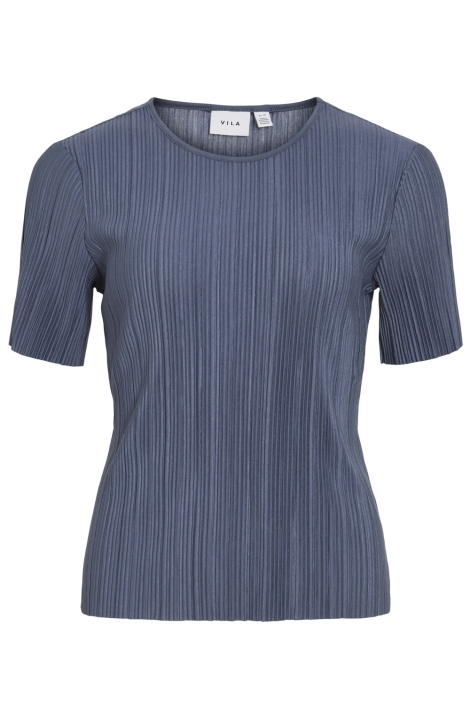 Vila blauwe dames t-shirt | Vooraanzicht