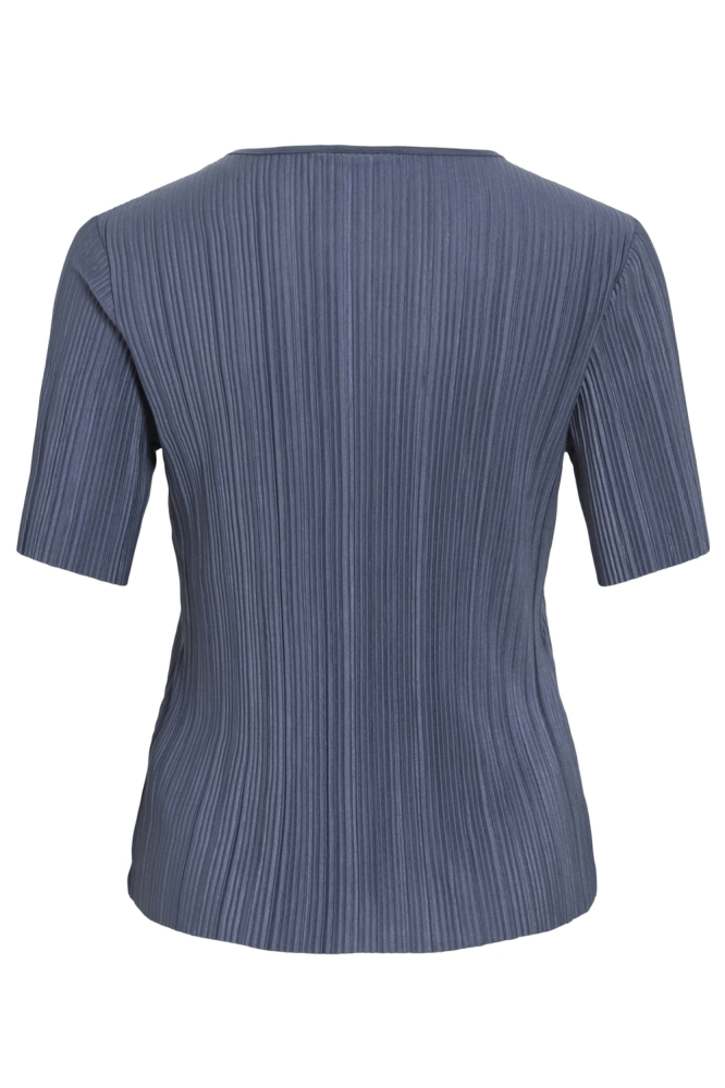 Vila blauwe dames t-shirt | Achteraanzicht