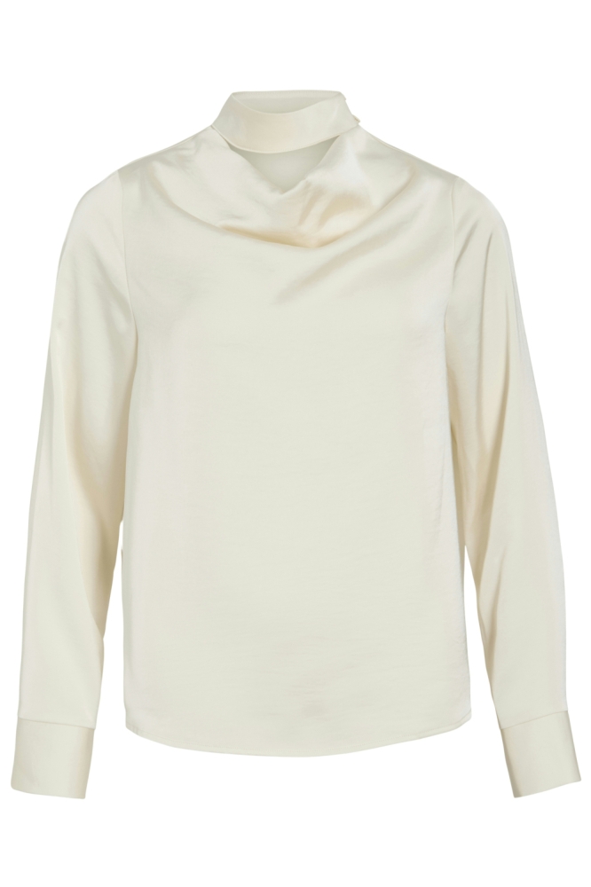 Vila beige dames t-shirt | Vooraanzicht