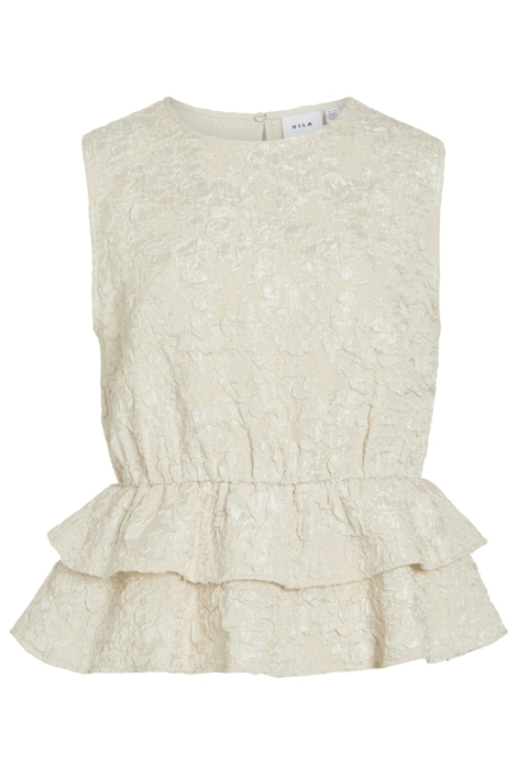 Vila beige dames top | Vooraanzicht