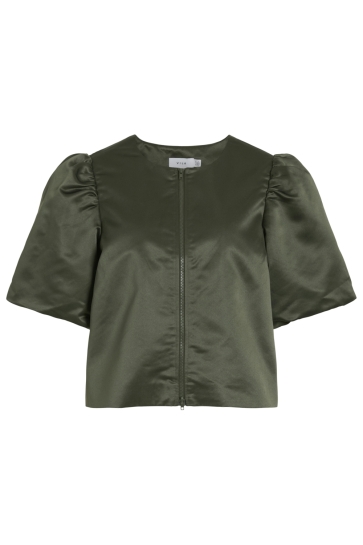 Vila T-shirt VIFATOS 2/4 VOLUME SLEEVE TOP 14114383 Deep Depths