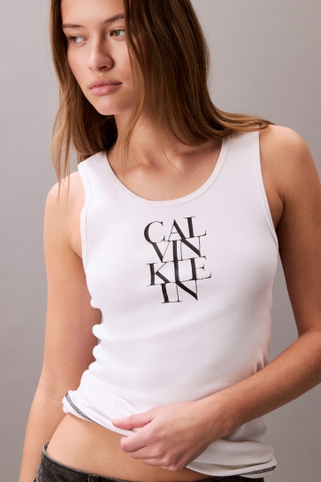Calvin Klein COTTON RIB SOLID LV044C219G YAA BRILLIANT WHITE