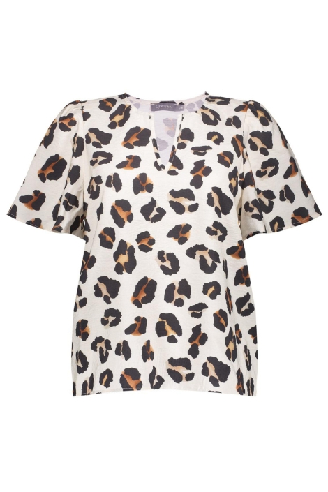 Geisha beige dames t-shirt | Vooraanzicht