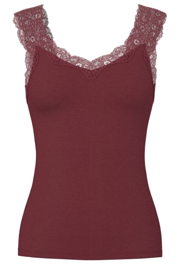 Pieces pcbarbera lace top noos Bordeaux