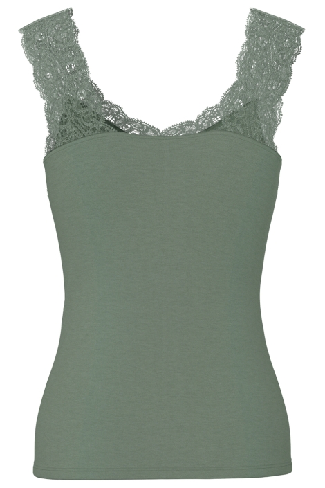 Pieces groene dames top | Achteraanzicht