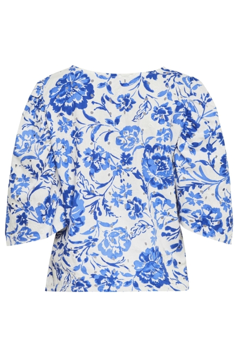 SisterS point blauwe dames blouse | Achteraanzicht