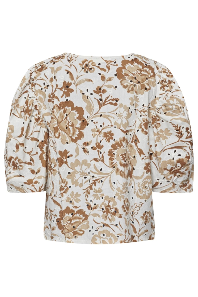 SisterS point beige dames blouse | Achteraanzicht