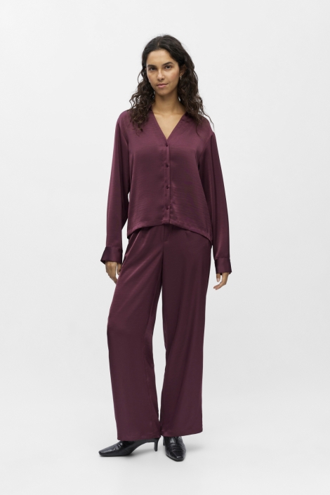 Object bordeaux dames blouse | Model