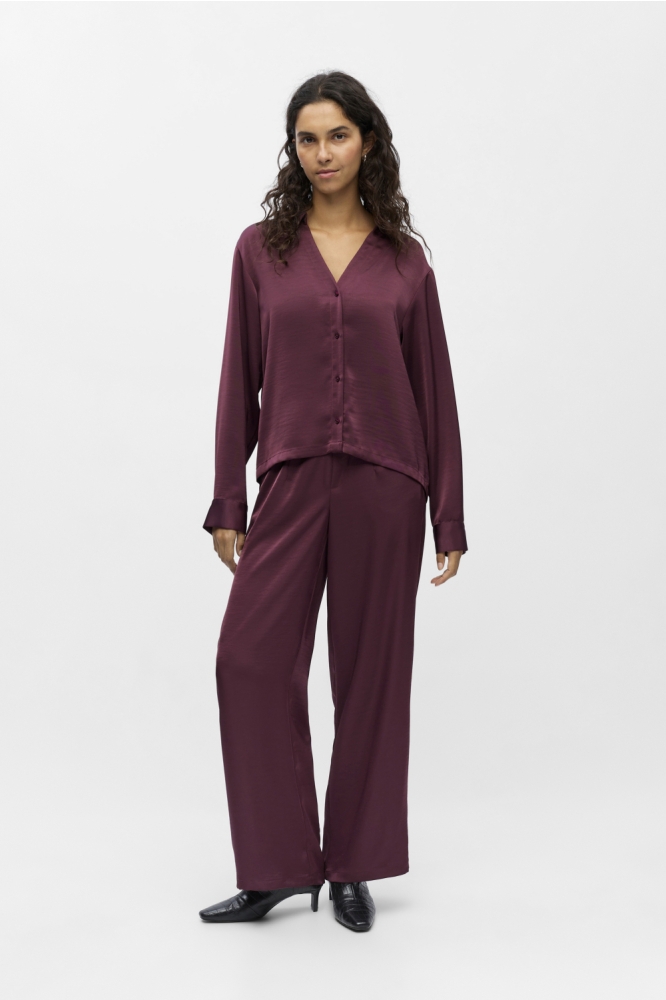 Object bordeaux dames blouse | Model