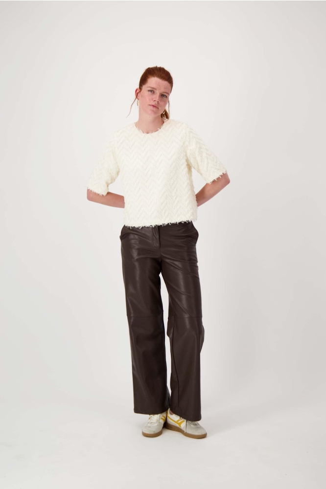 Zusss beige dames t-shirt | Model