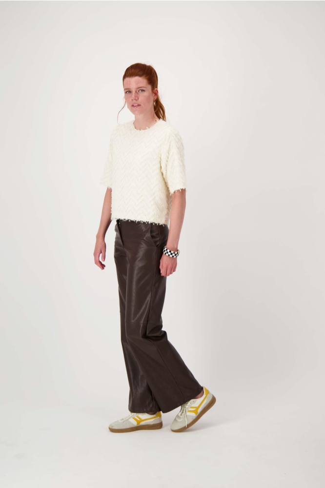 Zusss beige dames t-shirt | Model