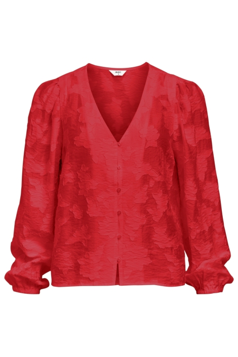 Object rode dames blouse | Vooraanzicht