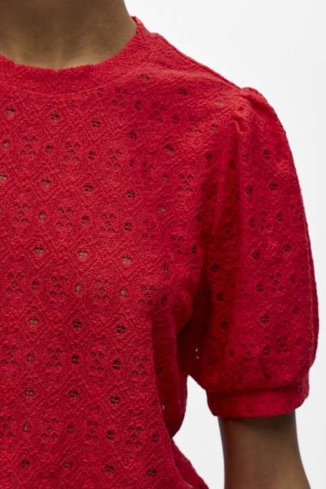 Object rode dames t-shirt | Close up