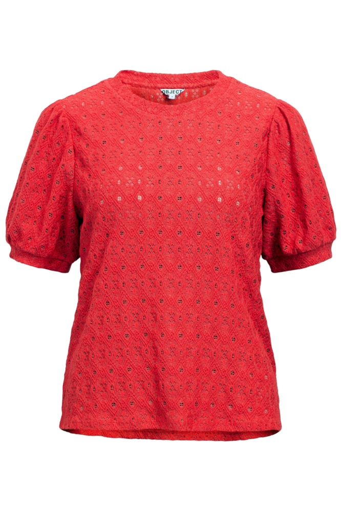 Object rode dames t-shirt | Vooraanzicht